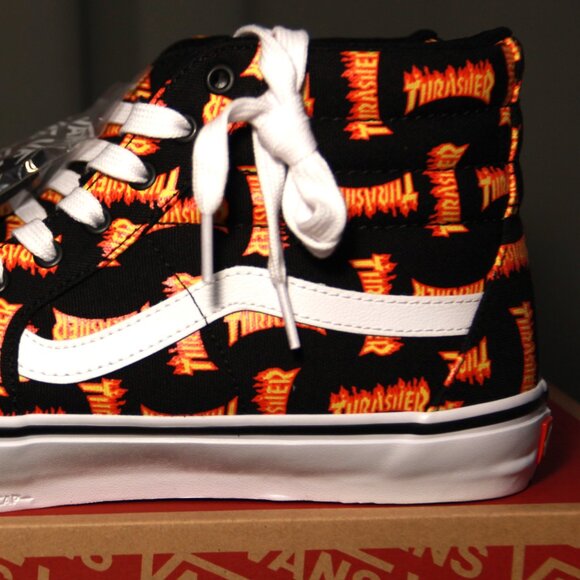 Size 12 - VANS Thrasher x Skate Sk8- High Allover Thrasher Logo - Picture 4 of 6